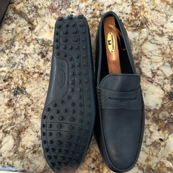 Tods Brand New w/o Tags penny loafers navy blue size